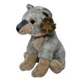 MEMPHIS ZOO LOGO 12IN GREY WOLF PLUSH