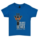 YOUTH GIRAFFE AREN'T ON MY LEVEL BLUE TEE