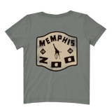 WOMEN'S GIRAFFE V-NECK SAGE TEE