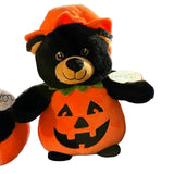 BLACK BEAR IN PUMPKIN COSTUME