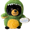 BLACK BEAR IN DINOSAUR COSTUME