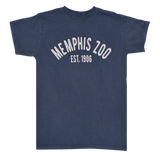 MEMPHIS ZOO LOGO BLUE TEE